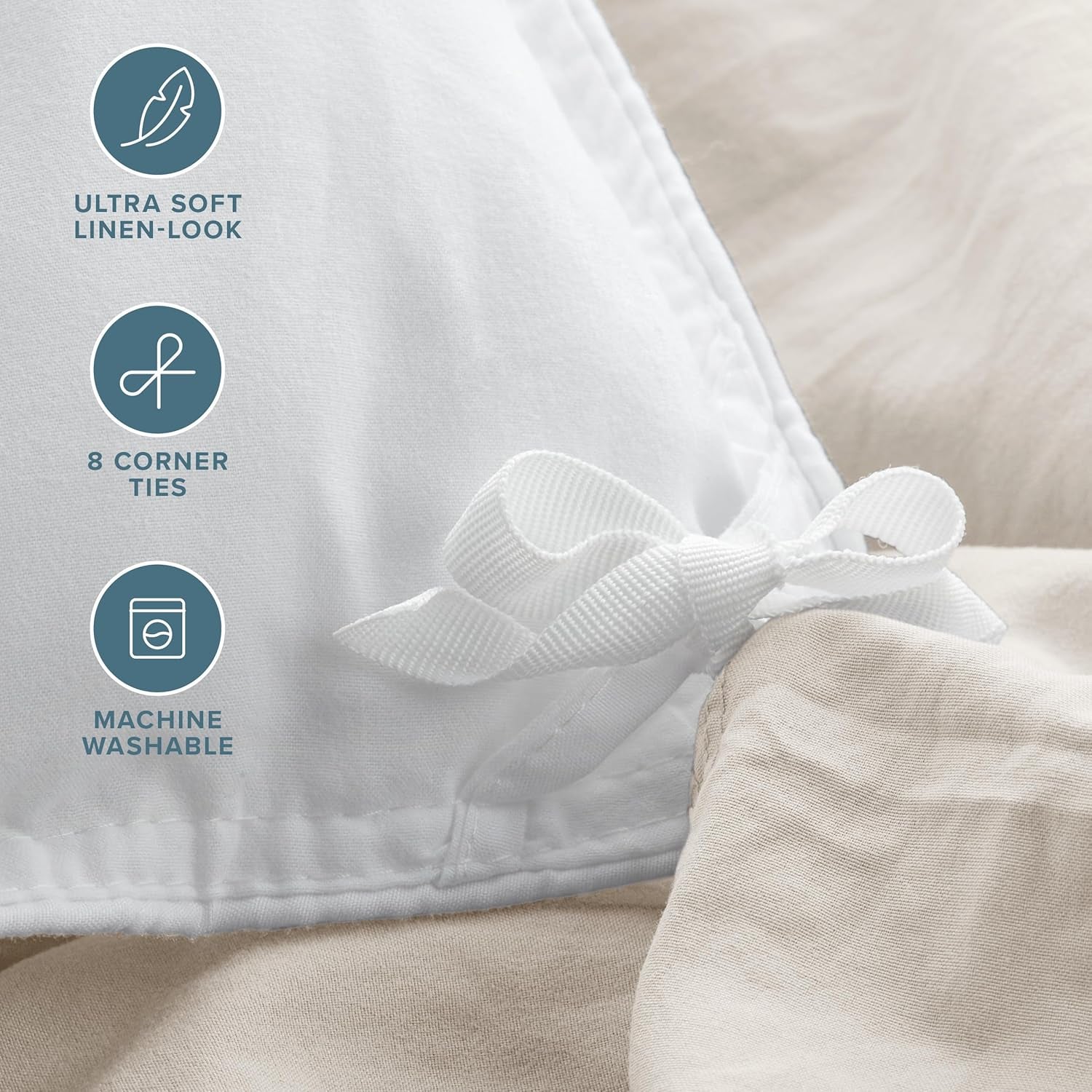 Bare Home Microfiber Duvet Cover Set - Ultra Soft Washed Microfiber - Twin/Twin Extra Long - Linen-Like Look - Easy Care - Breathable Fabric - Our Softest Duvet Cover Set (Twin/Twin XL, Fog)