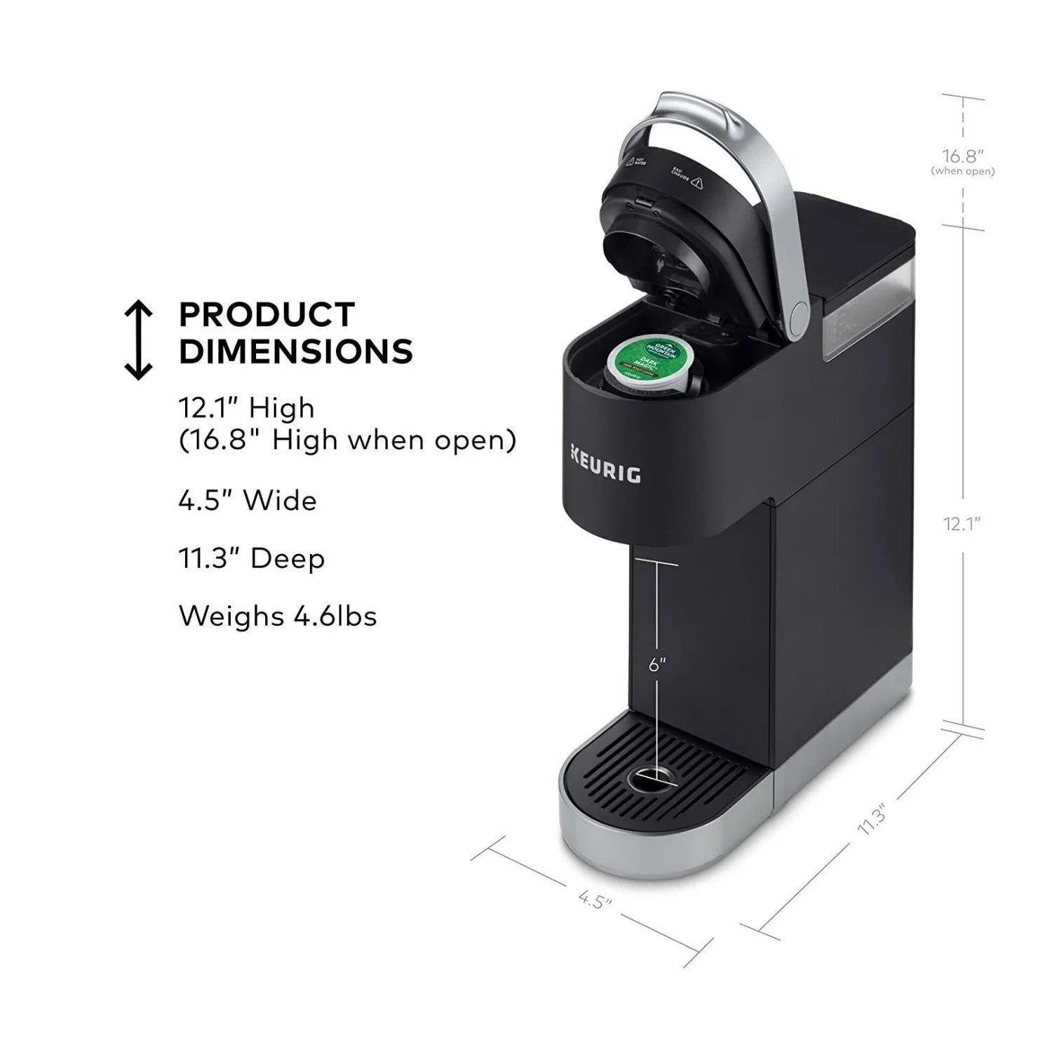 K-Mini plus Single Serve Coffee Maker (Black) with Accesories