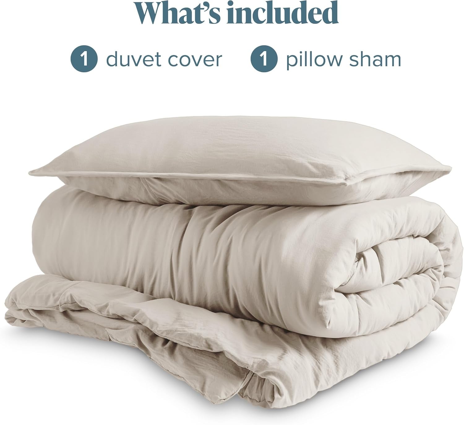 Bare Home Microfiber Duvet Cover Set - Ultra Soft Washed Microfiber - Twin/Twin Extra Long - Linen-Like Look - Easy Care - Breathable Fabric - Our Softest Duvet Cover Set (Twin/Twin XL, Fog)