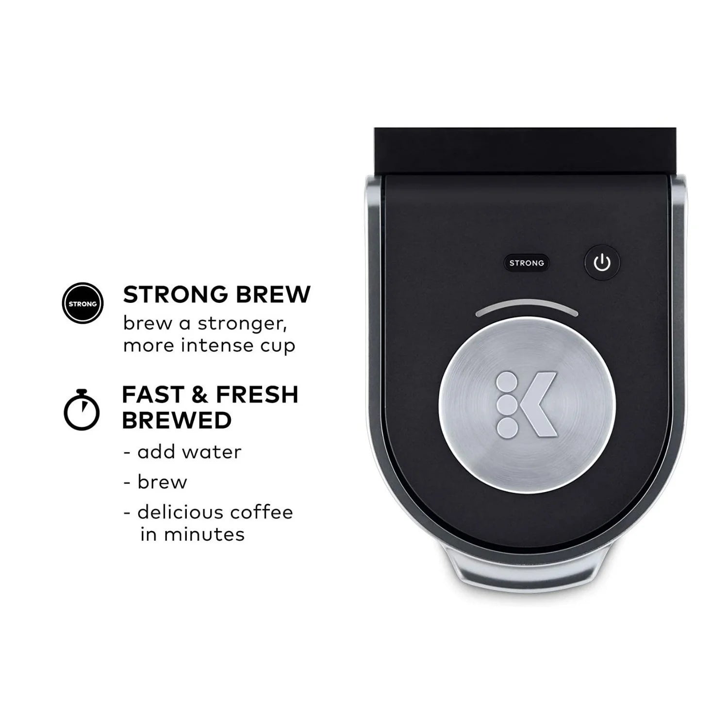 K-Mini plus Single Serve Coffee Maker (Black) with Accesories