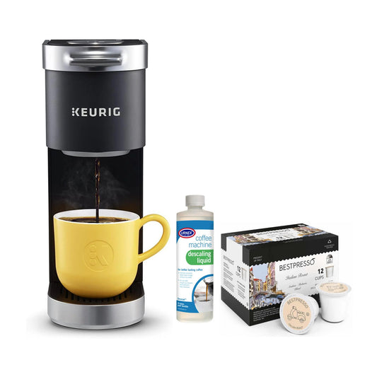 K-Mini plus Single Serve Coffee Maker (Black) with Accesories
